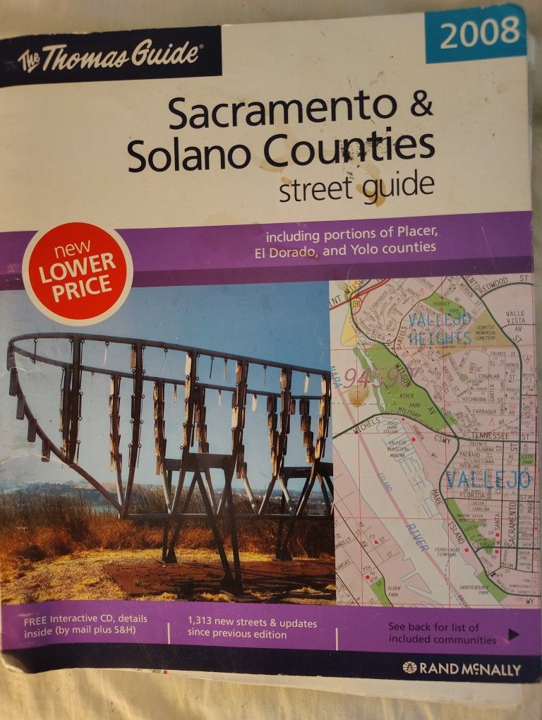 2008 Sacramento And Solano County Thomas Guide.