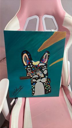 Original French Bulldog Acrylic Painting 16x20