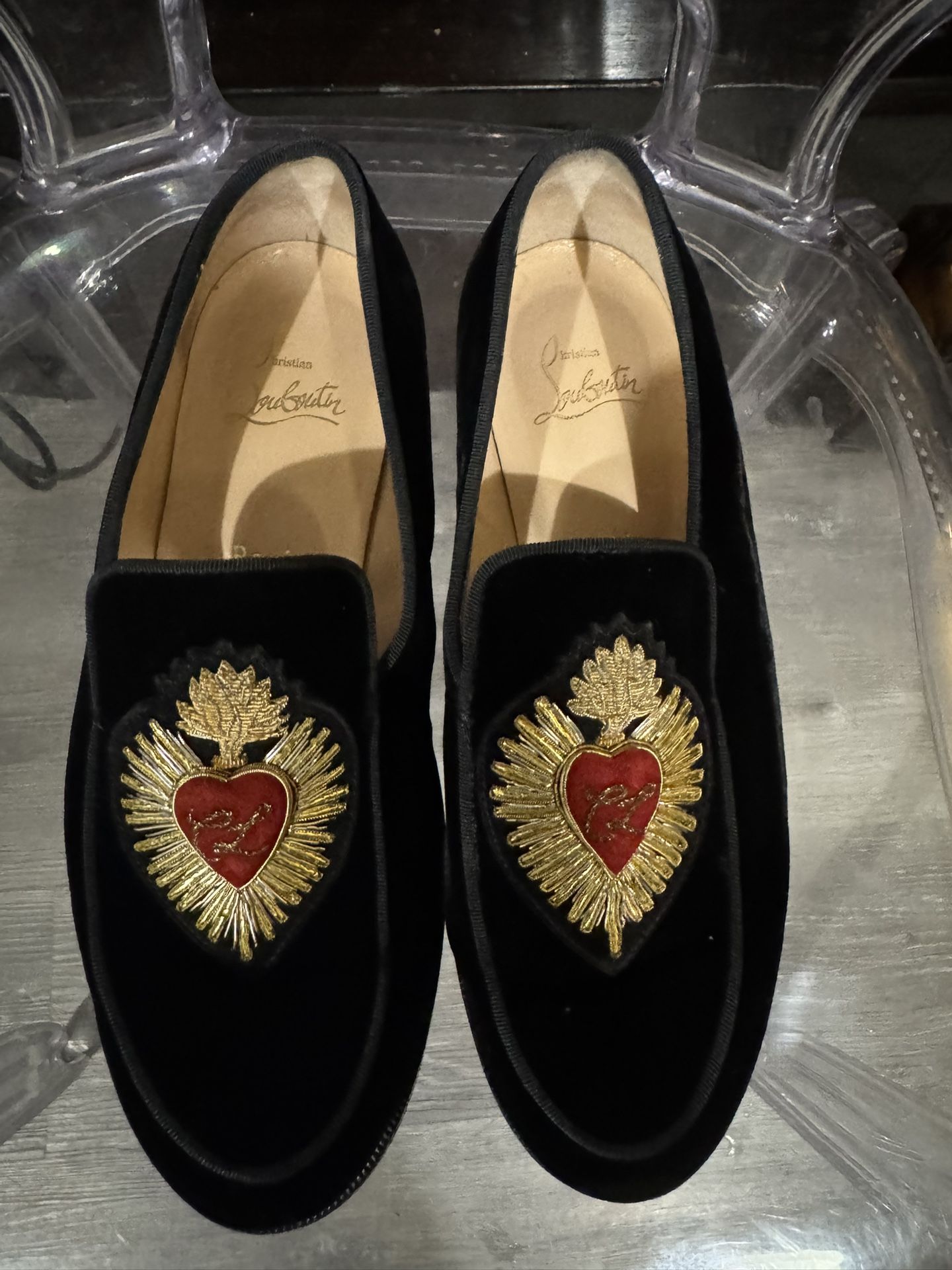 Christian Louboutin Velvet Flats