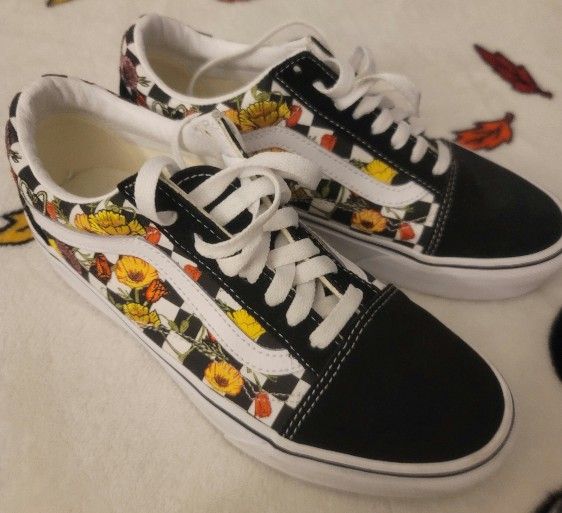 VANS - MENS / WOMENS - OLD SKOOL PLATFORM - POPPY CHECKERBOARD BLACK/MULTI