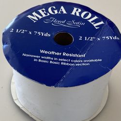 75 Yard White Ribbon