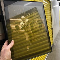 16x20 Framed Black & White Art Print of Seahawks QB