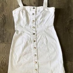 Size medium - White Jean Dress