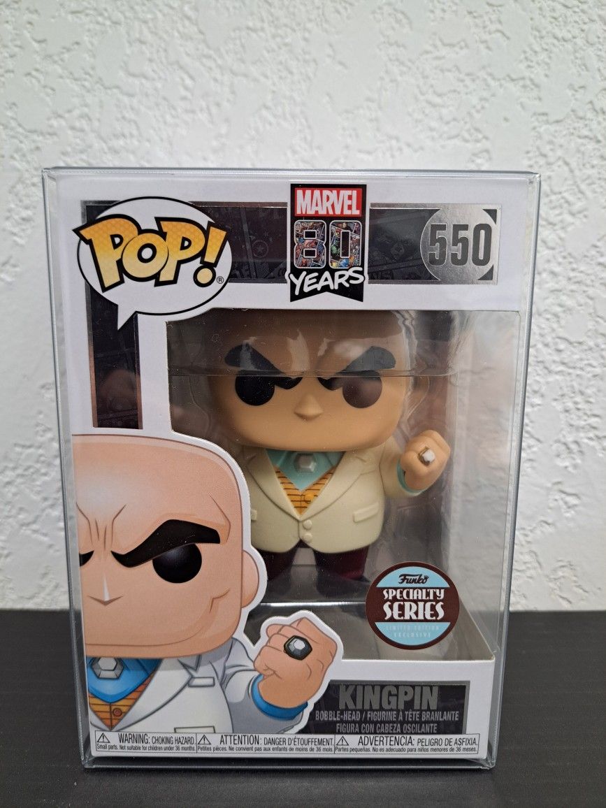 Funko POP! Kingpin #550 Marvel 80th Anniversary Specialty Series Vinyl +Ptotector