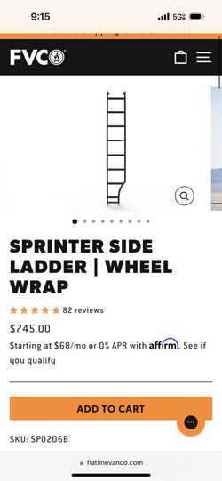 Sprinter High Roof Wheel Well Side Ladder