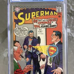 Superman #198 (1967) CGC 7.5 — O/w to White Pages ; Identify Reveal Cover