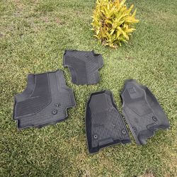 Rubber interior mats for a Ram 1500