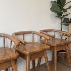 100% Handcarved Wooden Stools/ Wooden Chairs. Horse Shoe Style