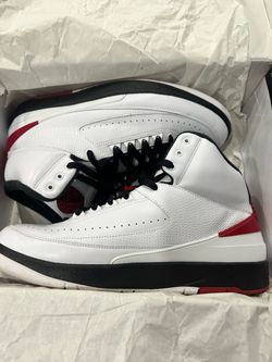 Air Jordan 2 White Black Red Sneakers