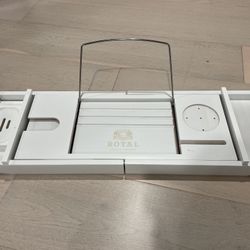 Royal Craft Wood Bath Caddy White 