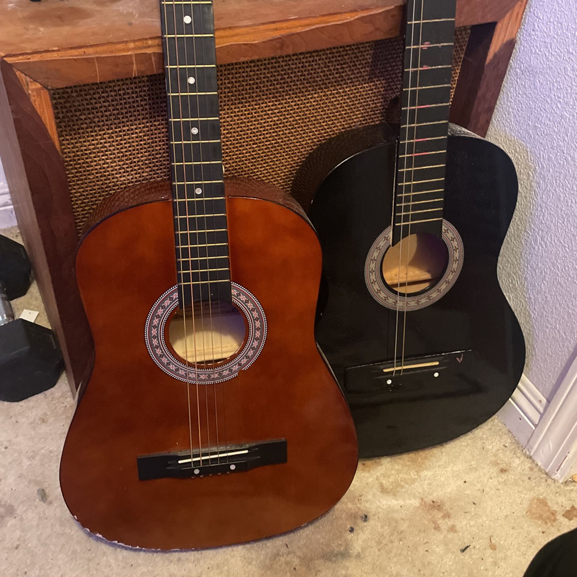 Two Acoustic Guitars For Parts