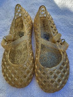 Old Navy Golden Sparkly Kids Shoes Size 10