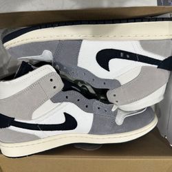 Nike Air Jordan 1 Mid SE Craft Shoes Cement Gray SZ 9 DZ4136-002