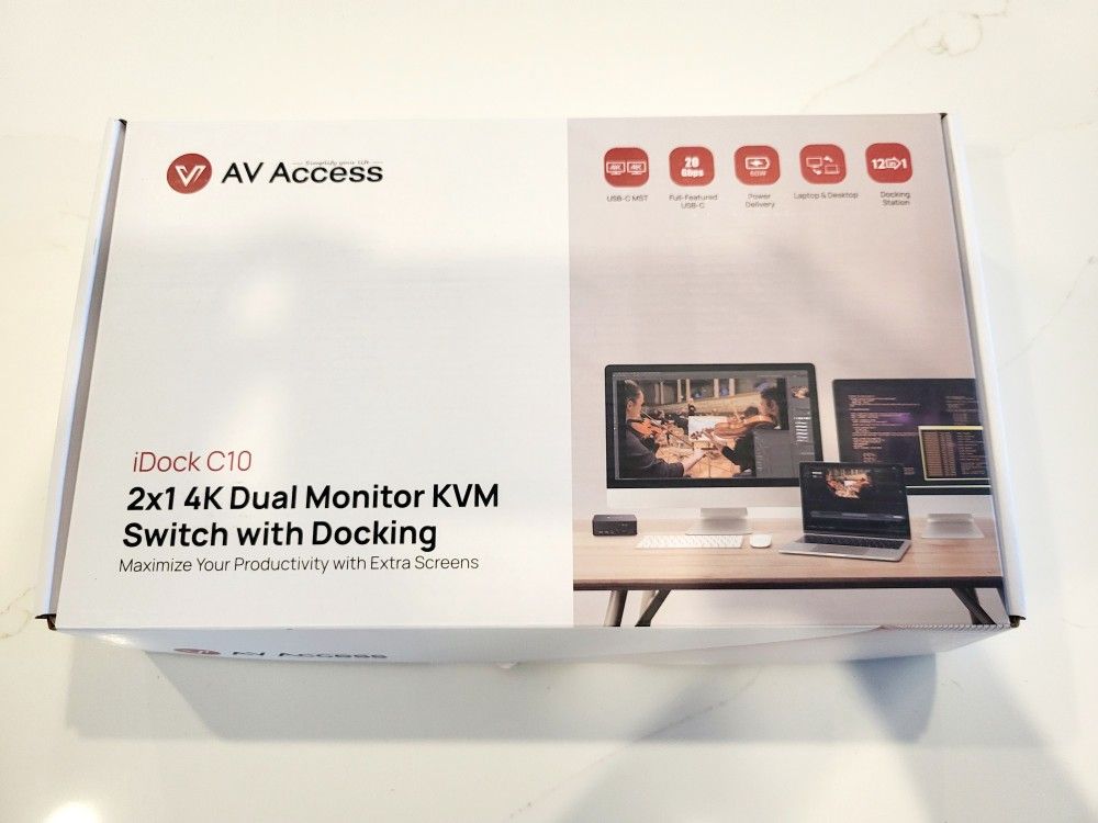 4k Dual Monitor KVM switch for Laptop and Desktop