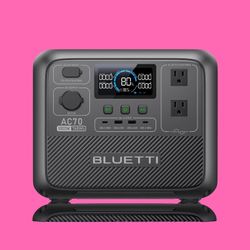 BLUETTI AC70 768Wh Portable Power Station 1000W LiFePO4 Solar Generator Camping