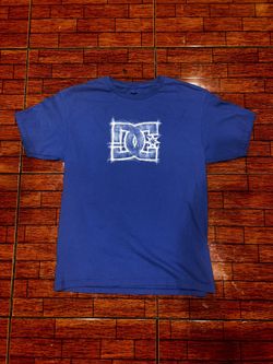 DC Shoes Blue Tee with white logo, great condition 100% cotton.