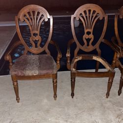 Old Wooden Chairs (four)
