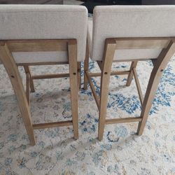 Nathan James counter height upholstered bar stool 