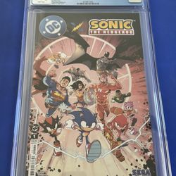 DC x Sonic the Hedgehog #1 CGC 9.8 1ST PRINT MAIN COVER A IDW Shadow Comic 2025