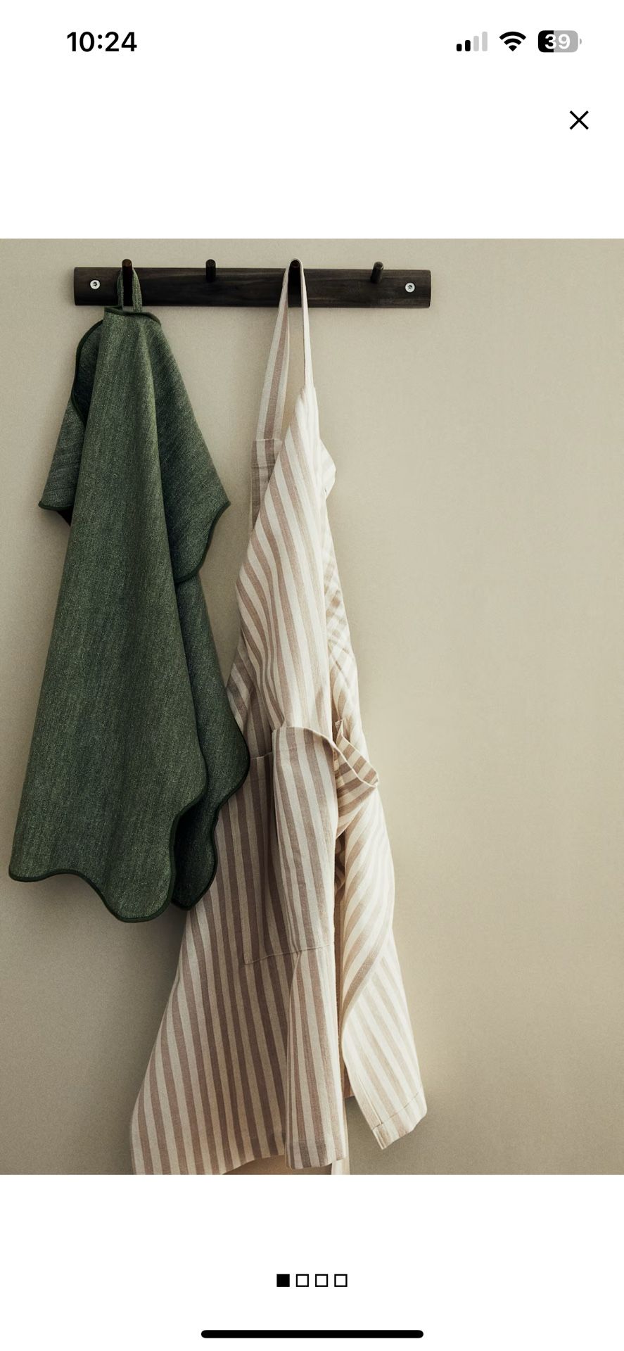 New H&M Striped Apron