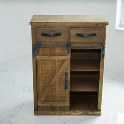 Double Drawer With Sliding Barn Door