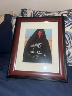 Star Wars - Darth Maul framed picture signed by Ray Park