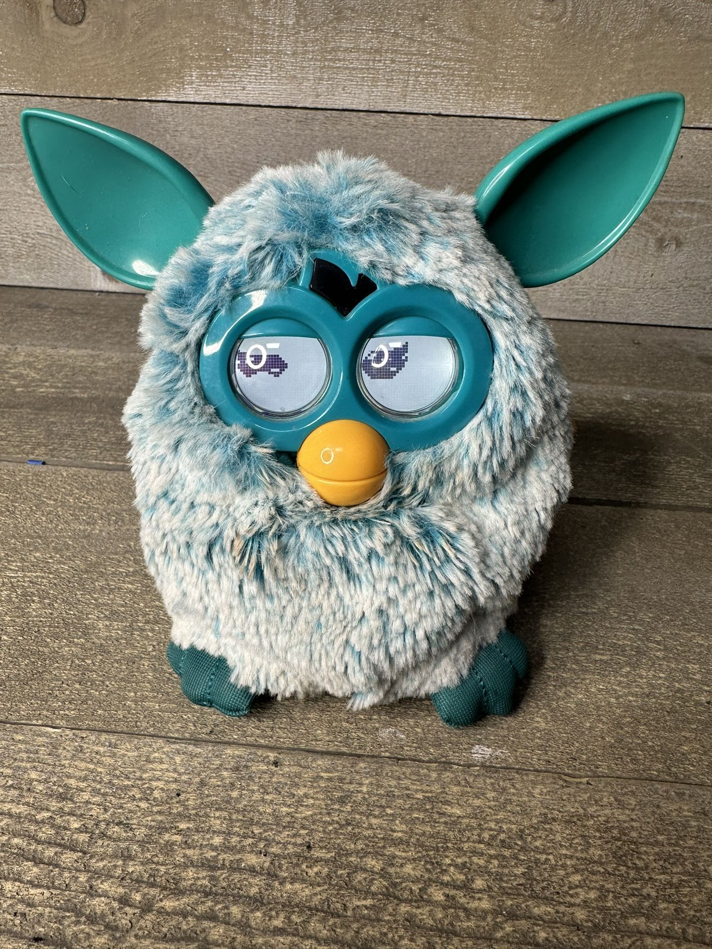 2012 Hasbro Furby Boom Green Man Teal Blue Interactive Talking Toy Tested