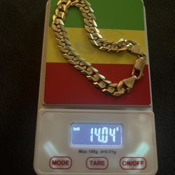 10k solid 8.5 inch curb cuban braclet