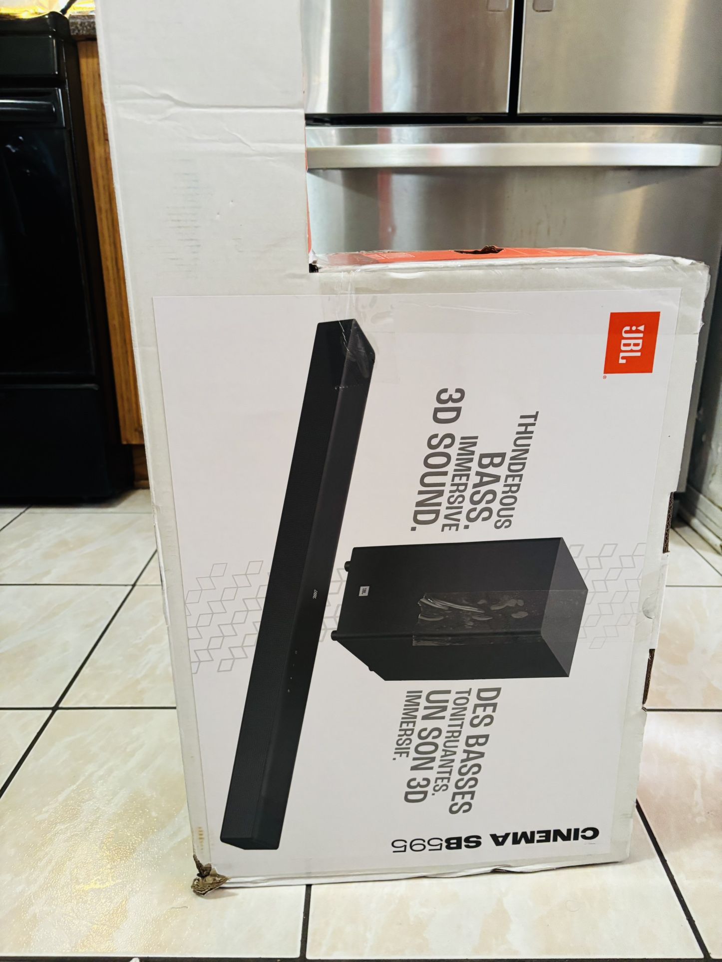 JBL CINEMA SB595 3.1.2ch • DOLBY ATMOS SOUNDBAR SYSTEM • 590W Peak Power • Wireless Subwoofer • Bluetooth  • Home Theater