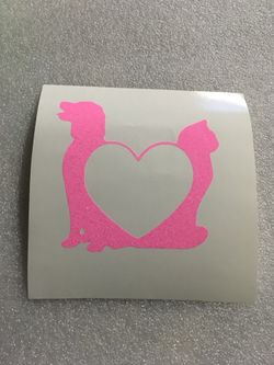 Pet love vinyl decal