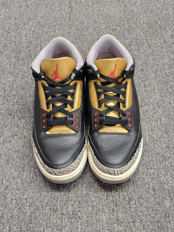 Nike Air Jordan 3 Retro Black Gold CK9246-067 Women’s Size 12