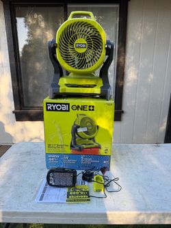 Ryobi 18v 7.5” Butcktet top misting fan kit