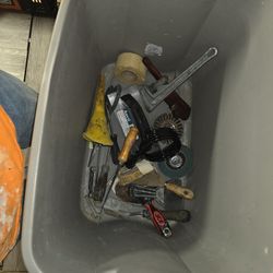 Variety Of Hand Tools  , Pipe Wrench  , 1 Lock And Some Mudding Tools As Well. Shoot Offer 