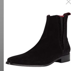 Jeffrey West Boot Geniune Black Leather Upper Suede10.5