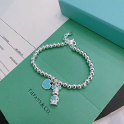 Tiffany&co. Unisex Bear Pendant Bracelet