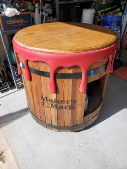Makers Mark Bar Table UNIQUE COLLECTORS ITEM 