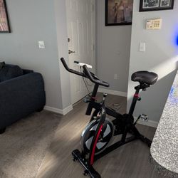 Adjustable Indoor Stationary Bike With LCD Electronic Meter
