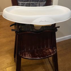 Eddie Bauer Classic Wood High Chair.