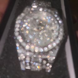 “Luxury AP Style Diamond Watch (Moissanite) 🔥💎”