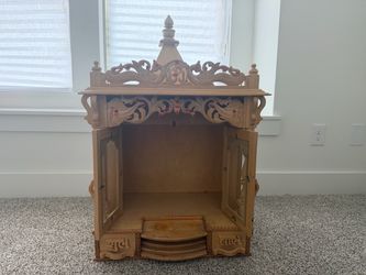 Wooden Hindu Pooja Mandir