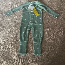MAGNETIC ME Stars Convertible Coverall Baby 9-12 Months Green Organic  NWT