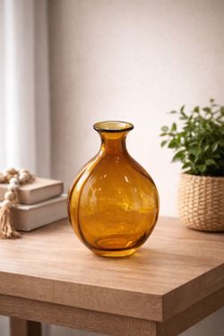 Amber Glass Vase