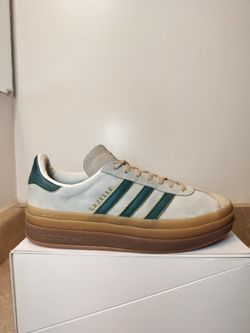 Adidas Gazelle Bold "Wonder White/Green" - Women’s Size 8 / Men's 7 - ID7056