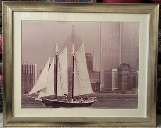 Original Framed Photo Of The Twin Towers - New York 1976