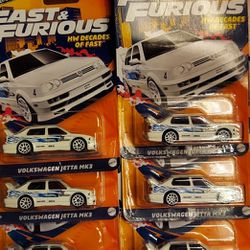 Hot Wheels Fast And Furious Volkswagen Jetta Lot Of 6