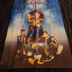 Limited Edition Kingdom Hearts III fabric flag poster