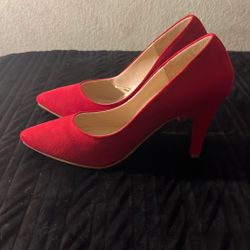 Cklass Red Suede Heels