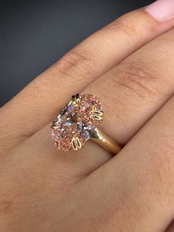 4ct pink diamond ring size 5.5-6