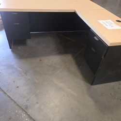 Cherry Colored L Desk, Executive L Desk
