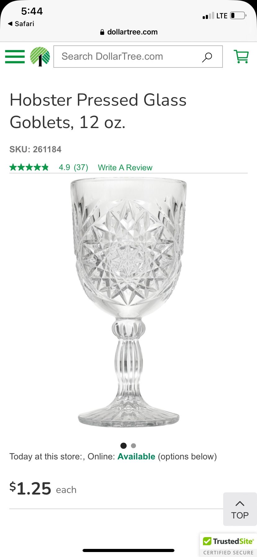 110 New Dollar Tree Clear Glass Goblets $50 OBO